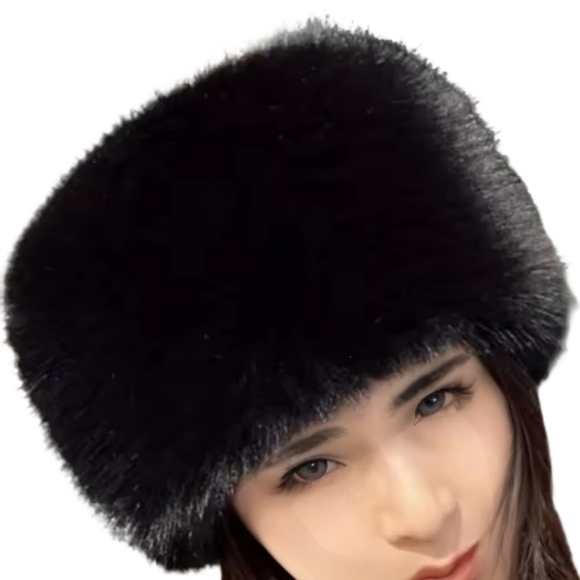 Accessories - Flash Sale Elegant Russian Black faux mink Fur Hat 💕 warm!!